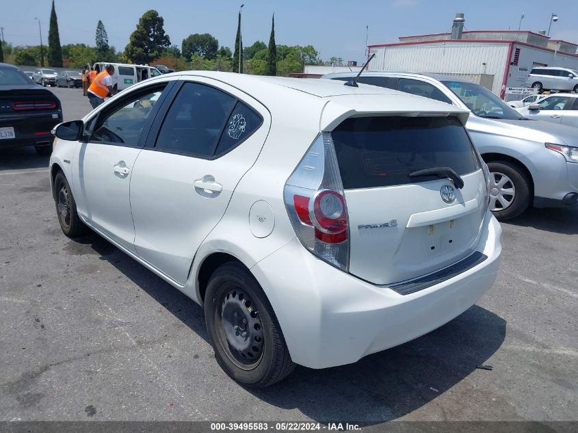 2012 Toyota Prius C Two VIN: JTDKDTB31C1514279 Lot: 39495583