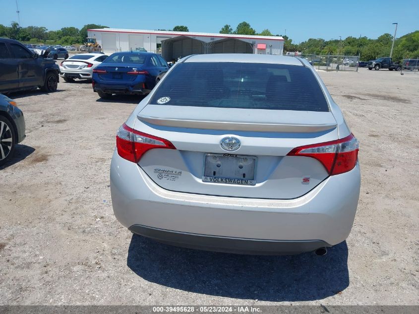 2016 Toyota Corolla S Plus VIN: 2T1BURHE1GC625041 Lot: 39495628