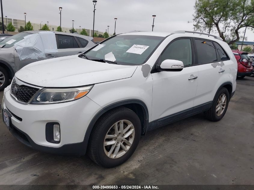 2014 Kia Sorento Lx VIN: 5XYKT4A65EG490740 Lot: 39495653