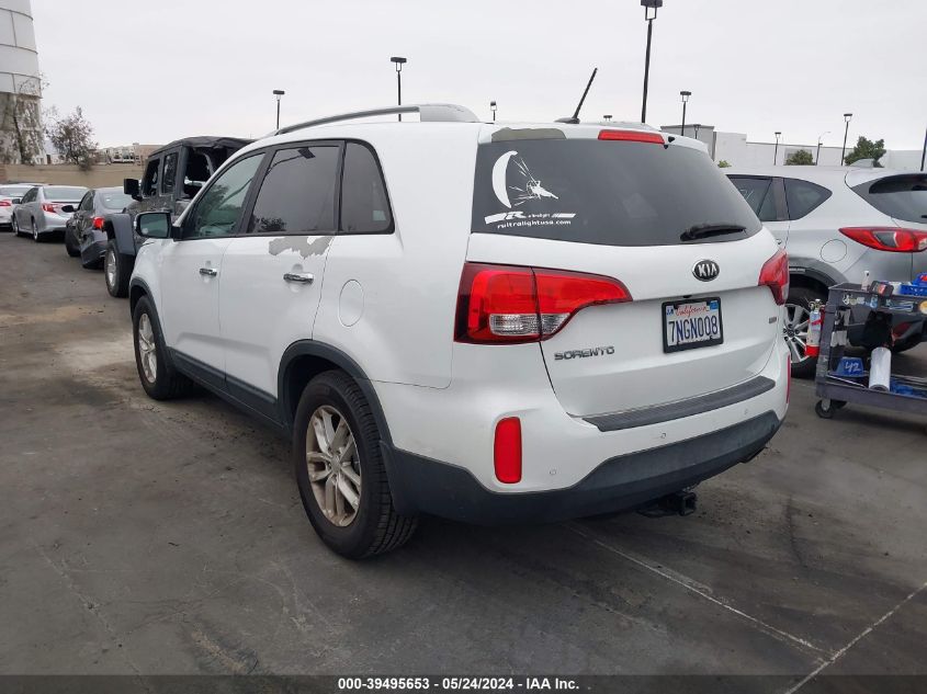 2014 Kia Sorento Lx VIN: 5XYKT4A65EG490740 Lot: 39495653