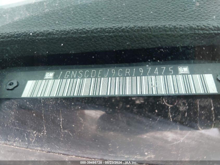 2012 Chevrolet Tahoe Hybrid VIN: 1GNSCDEJ9CR197475 Lot: 39495728