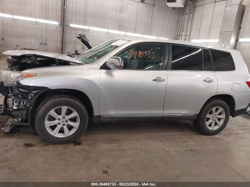 2012 Toyota Highlander Base V6 VIN: 5TDBK3EH6CS165037 Lot: 39495733