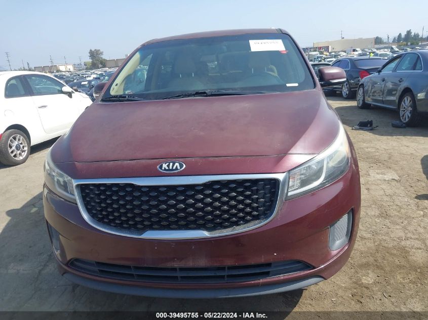 2015 Kia Sedona Lx VIN: KNDMB5C18F6029894 Lot: 39495755