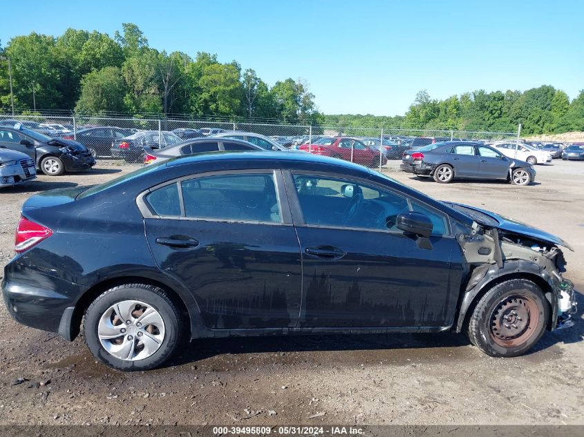 2014 Honda Civic Lx VIN: 19XFB2F50EE027040 Lot: 39495809