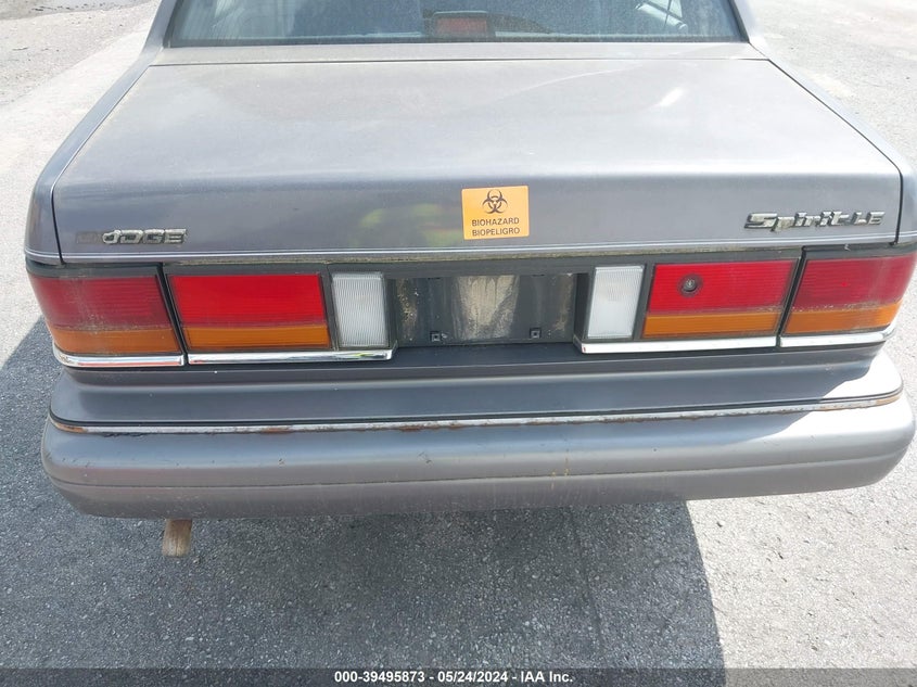 1991 Dodge Spirit Le VIN: 1B3XA5630MF531729 Lot: 39495873