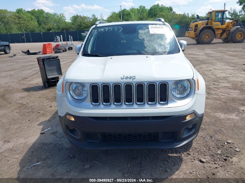 2018 Jeep Renegade Limited 4X4 VIN: ZACCJBDB9JPG95561 Lot: 39495927