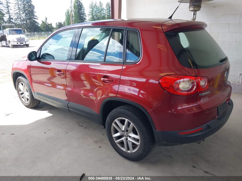 2011 Volkswagen Tiguan S VIN: WVGBV7AX6BW001356 Lot: 39495938