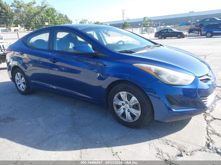 2016 Hyundai Elantra Se VIN: 5NPDH4AE3GH756804 Lot: 39496067