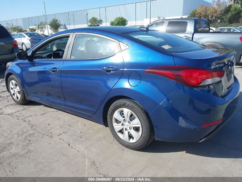 2016 Hyundai Elantra Se VIN: 5NPDH4AE3GH756804 Lot: 39496067