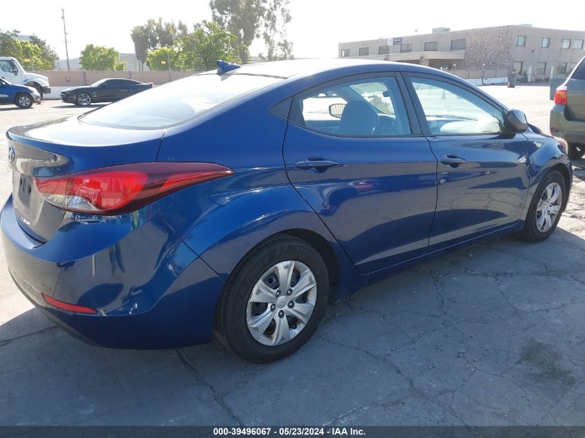 2016 Hyundai Elantra Se VIN: 5NPDH4AE3GH756804 Lot: 39496067