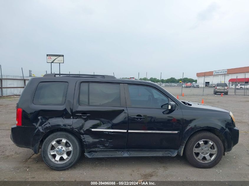 2011 Honda Pilot Touring VIN: 5FNYF3H90BB049709 Lot: 39496088