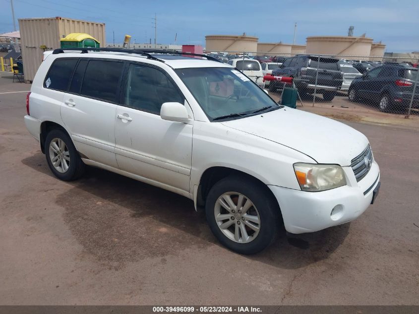 2006 Toyota Highlander Hybrid Limited V6/V6 VIN: JTEDW21A460001417 Lot: 39496099