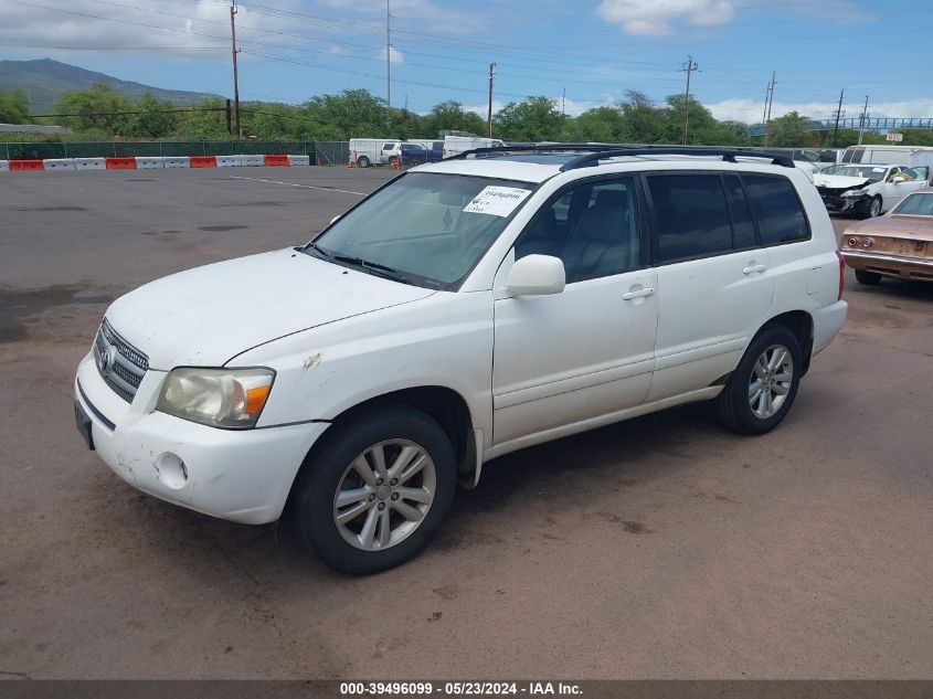 2006 Toyota Highlander Hybrid Limited V6/V6 VIN: JTEDW21A460001417 Lot: 39496099