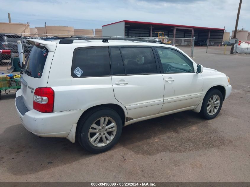 2006 Toyota Highlander Hybrid Limited V6/V6 VIN: JTEDW21A460001417 Lot: 39496099