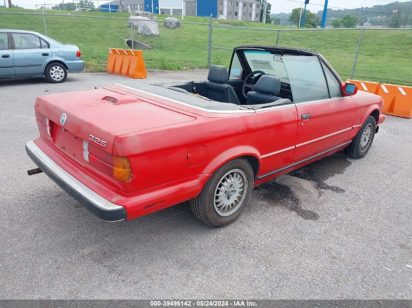 1989 BMW 325 I Automatic VIN: WBABB2306K8863266 Lot: 39496142