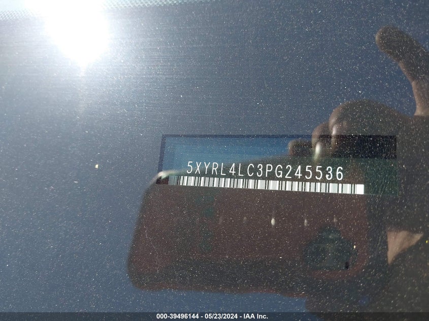 2023 Kia Sorento S VIN: 5XYRL4LC3PG245536 Lot: 39496144