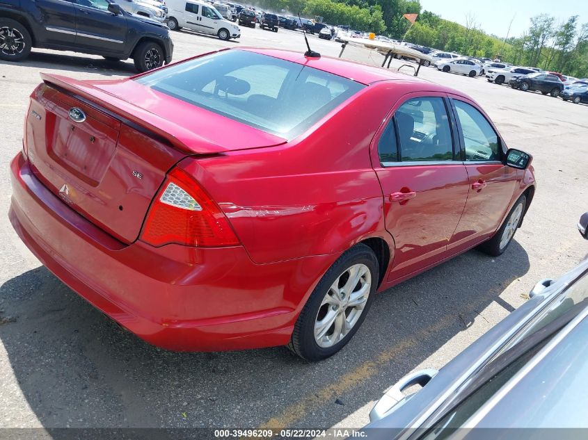 2012 Ford Fusion Se VIN: 3FAHP0HA8CR354306 Lot: 39496209