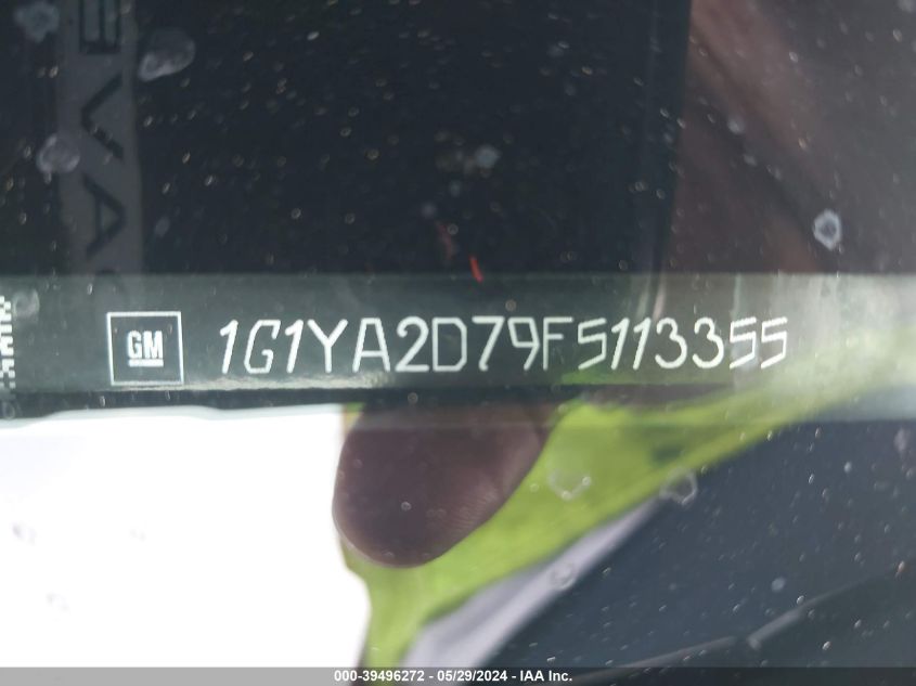 2015 Chevrolet Corvette Stingray VIN: 1G1YA2D79F5113355 Lot: 39496272