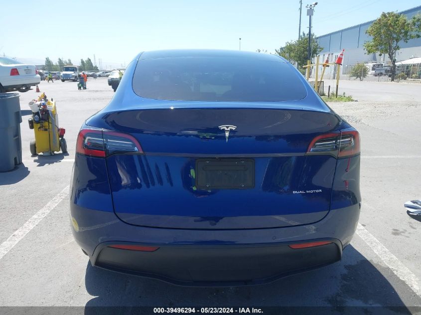 2021 Tesla Model Y Long Range Dual Motor All-Wheel Drive VIN: 5YJYGDEE5MF277387 Lot: 39496294