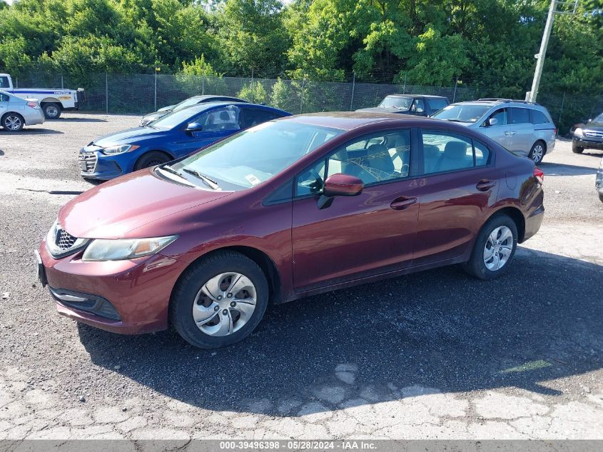 2014 Honda Civic Lx VIN: 19XFB2F58EE206944 Lot: 39496398