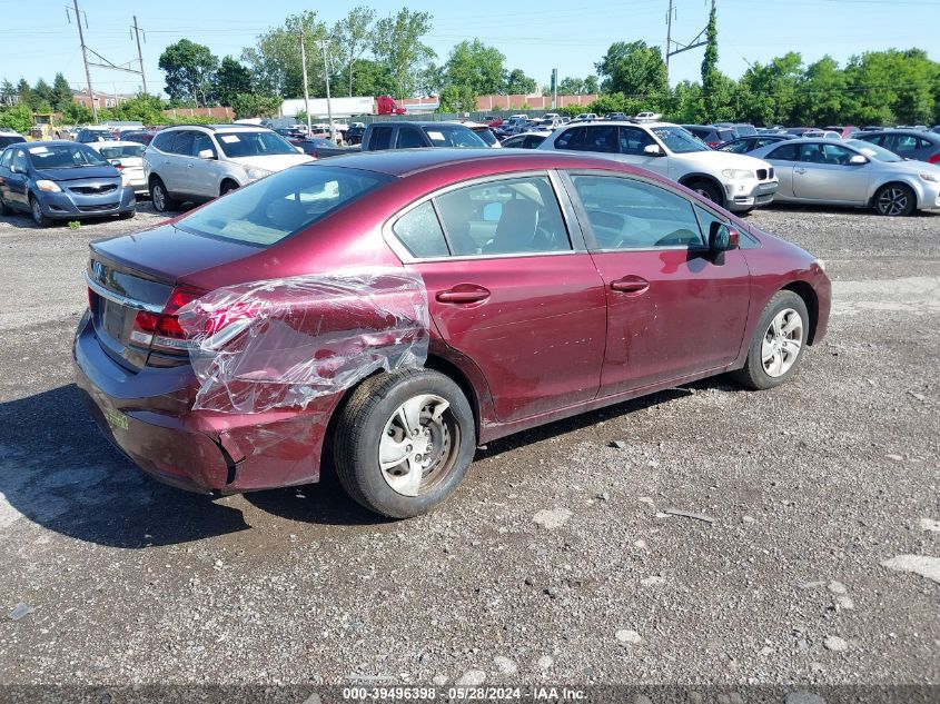 2014 Honda Civic Lx VIN: 19XFB2F58EE206944 Lot: 39496398