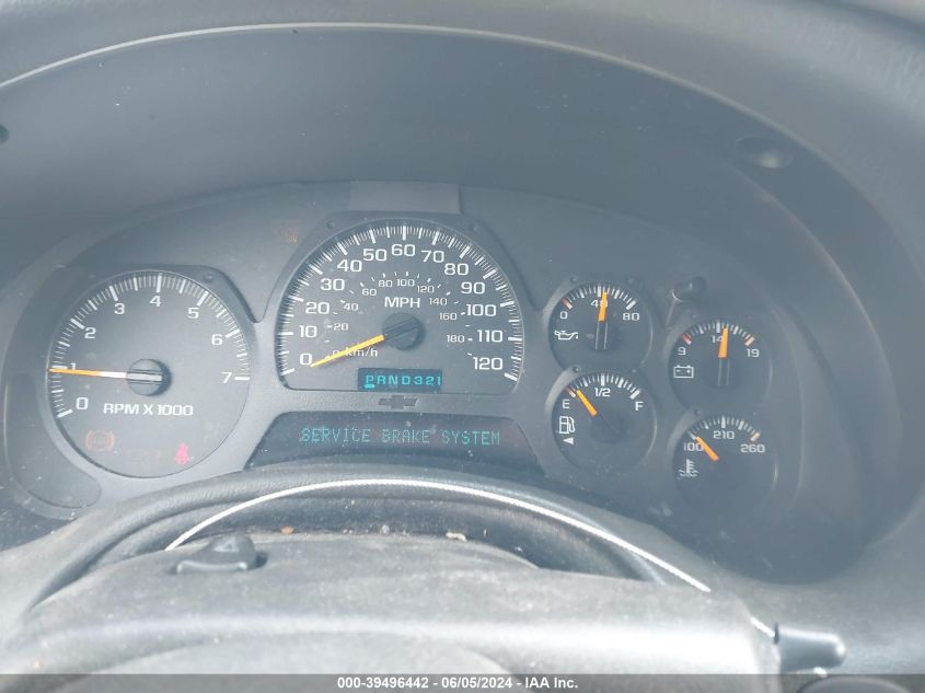 2002 Chevrolet Trailblazer Ltz VIN: 1GNDS13S122510807 Lot: 39496442