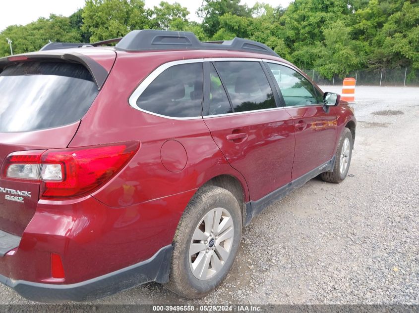 2015 Subaru Outback 2.5I Premium VIN: 4S4BSACC8F3218947 Lot: 39496558