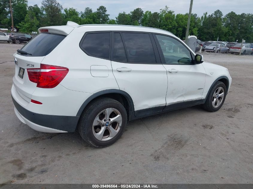 2011 BMW X3 xDrive28I VIN: 5UXWX5C57BL705811 Lot: 39496564