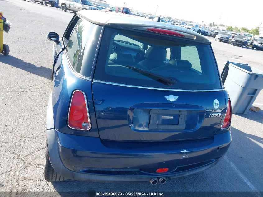 2006 Mini Cooper S VIN: WMWRE33536TJ39738 Lot: 39496579