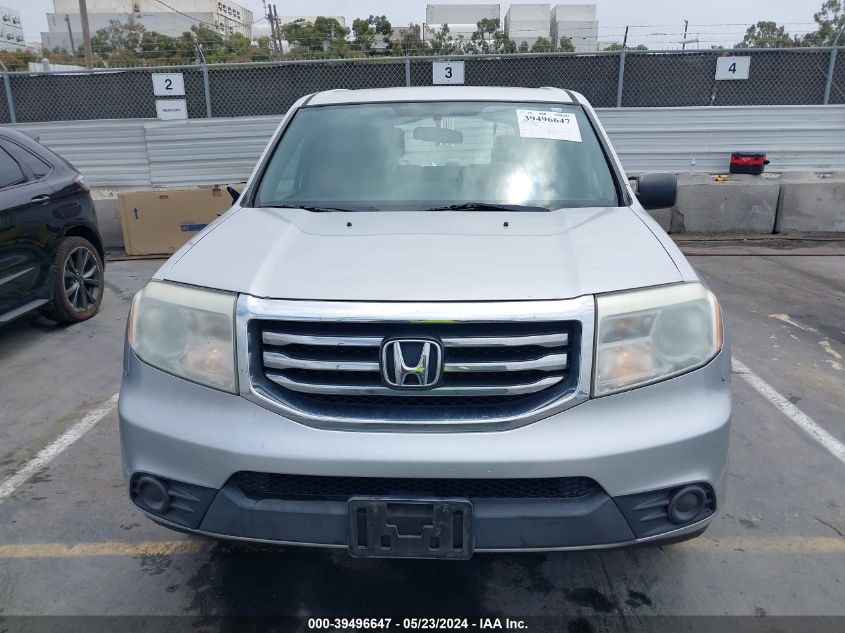 2014 Honda Pilot Lx VIN: 5FNYF3H20EB002056 Lot: 39496647