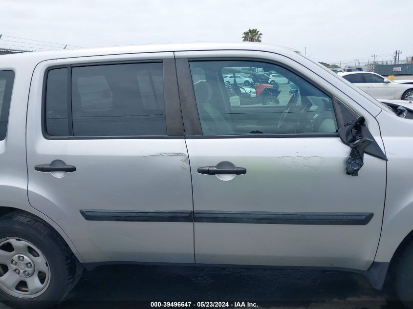 2014 Honda Pilot Lx VIN: 5FNYF3H20EB002056 Lot: 39496647