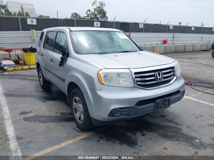 2014 Honda Pilot Lx VIN: 5FNYF3H20EB002056 Lot: 39496647