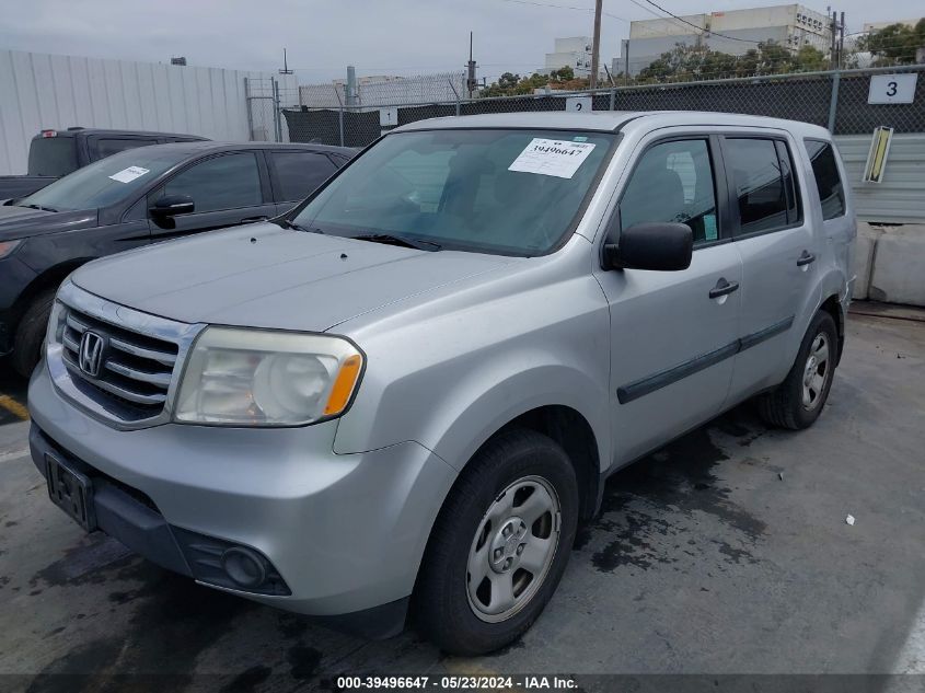 2014 Honda Pilot Lx VIN: 5FNYF3H20EB002056 Lot: 39496647