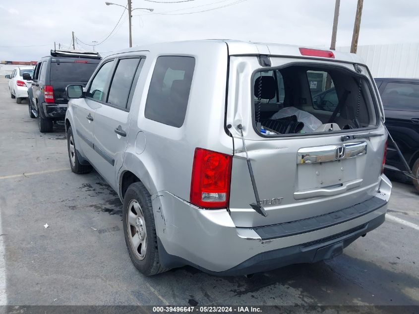 2014 Honda Pilot Lx VIN: 5FNYF3H20EB002056 Lot: 39496647