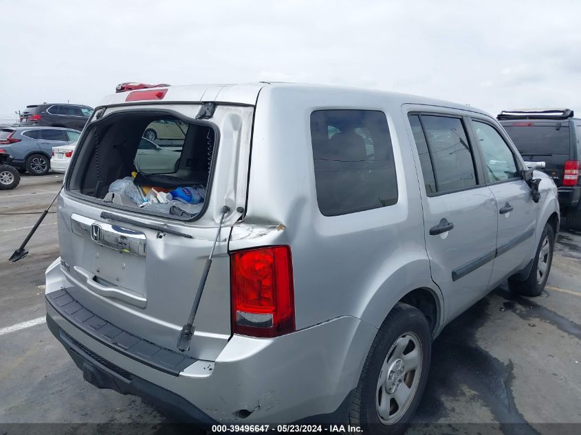 2014 Honda Pilot Lx VIN: 5FNYF3H20EB002056 Lot: 39496647