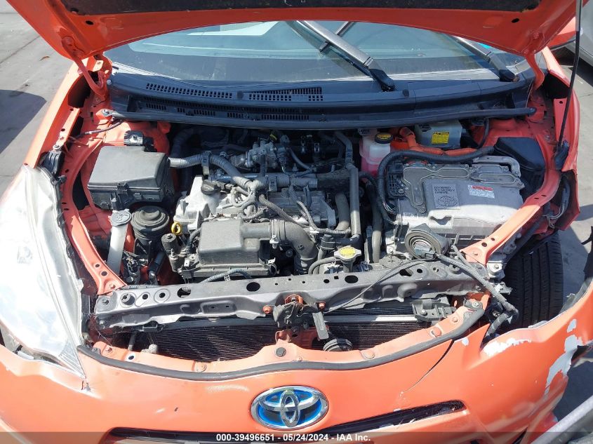 2012 Toyota Prius C Two VIN: JTDKDTB36C1010004 Lot: 39496651