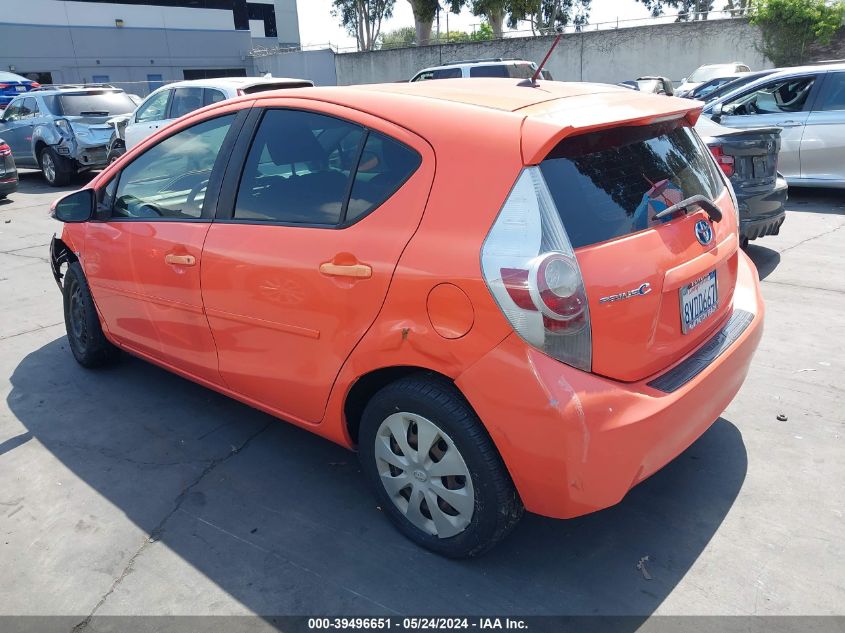 2012 Toyota Prius C Two VIN: JTDKDTB36C1010004 Lot: 39496651