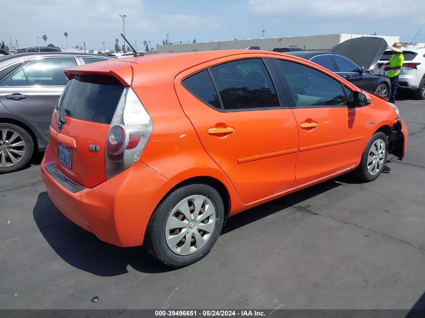 2012 Toyota Prius C Two VIN: JTDKDTB36C1010004 Lot: 39496651