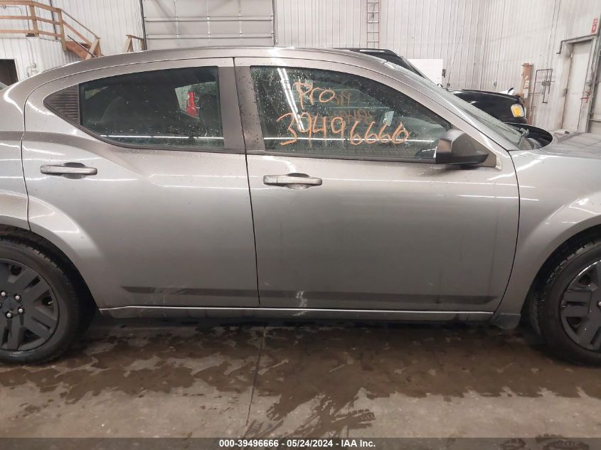 2012 Dodge Avenger Se VIN: 1C3CDZABXCN274646 Lot: 39496666