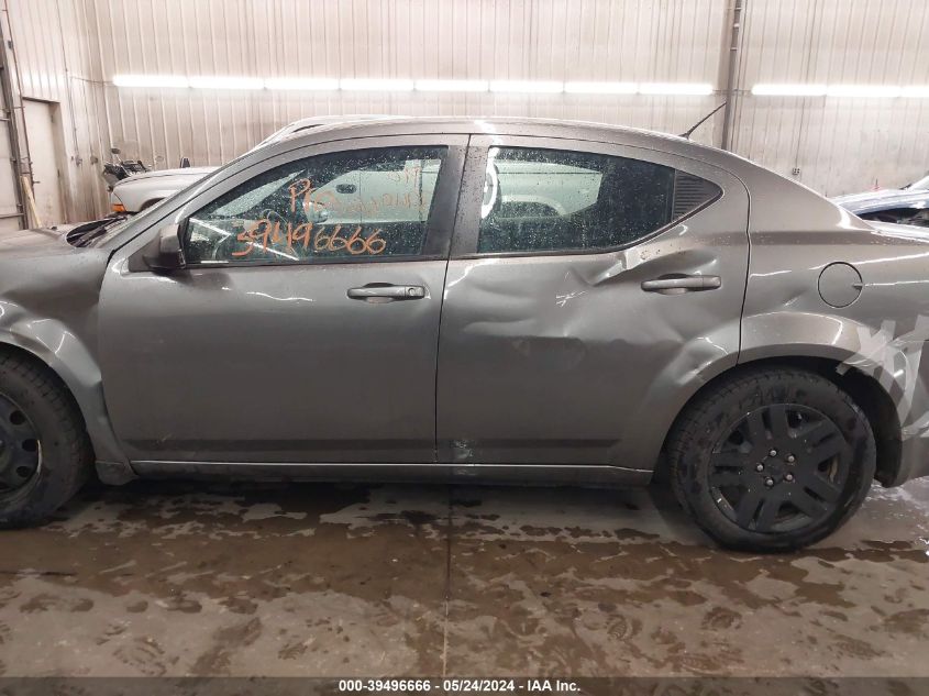 2012 Dodge Avenger Se VIN: 1C3CDZABXCN274646 Lot: 39496666