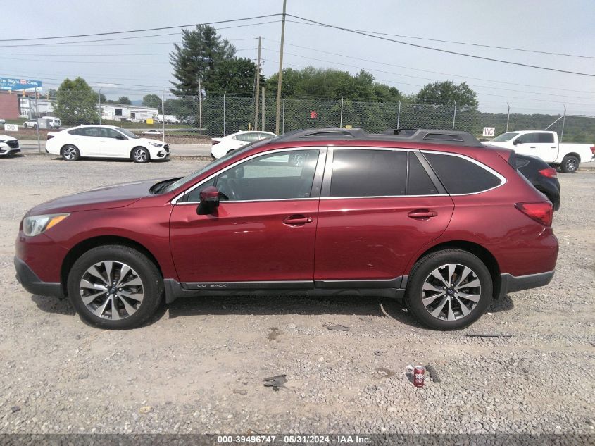 2015 Subaru Outback 2.5I Limited VIN: 4S4BSBLCXF3243791 Lot: 39496747