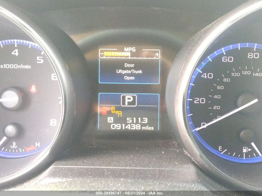 2015 Subaru Outback 2.5I Limited VIN: 4S4BSBLCXF3243791 Lot: 39496747