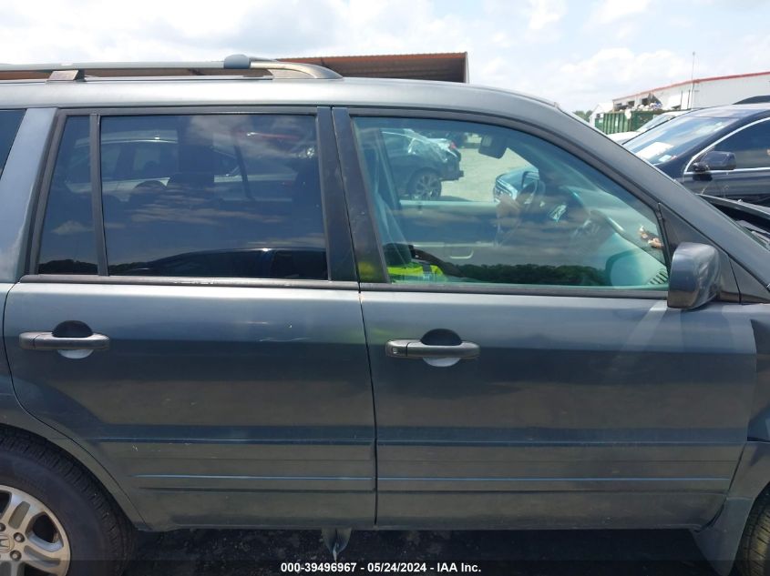 2005 Honda Pilot Ex VIN: 2HKYF18465H548836 Lot: 39496967