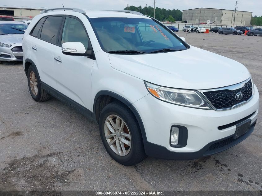 2015 Kia Sorento Lx VIN: 5XYKT3A62FG656837 Lot: 39496974