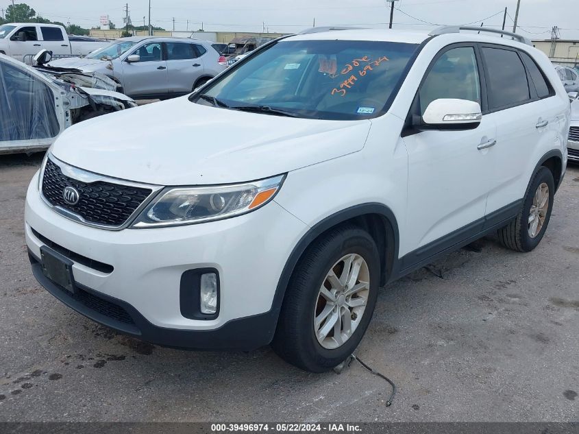 2015 Kia Sorento Lx VIN: 5XYKT3A62FG656837 Lot: 39496974