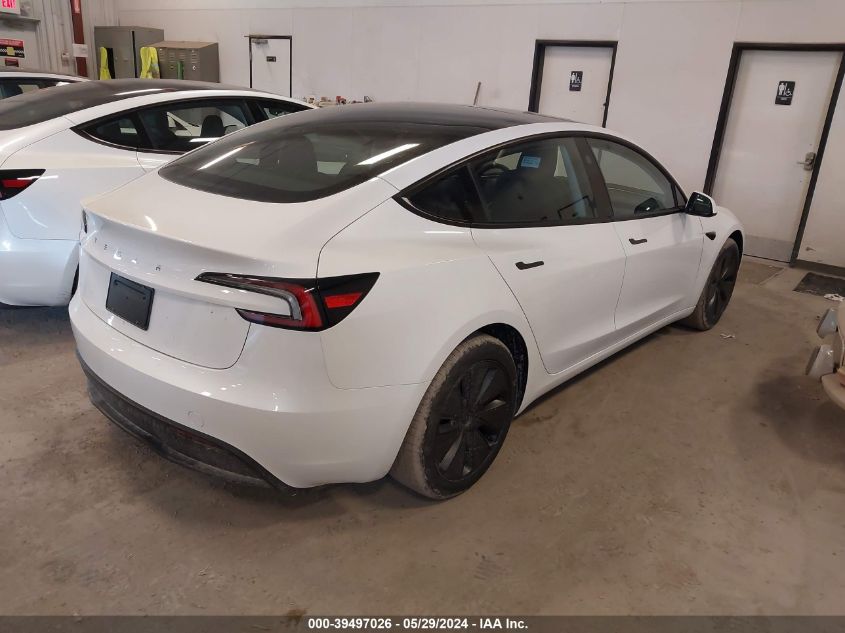 2024 Tesla Model 3 Rear-Wheel Drive VIN: 5YJ3E1EA8RF743333 Lot: 39497026