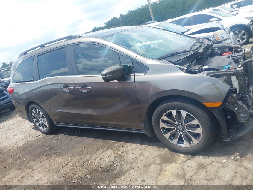 2021 Honda Odyssey Ex-L VIN: 5FNRL6H78MB011970 Lot: 39497043