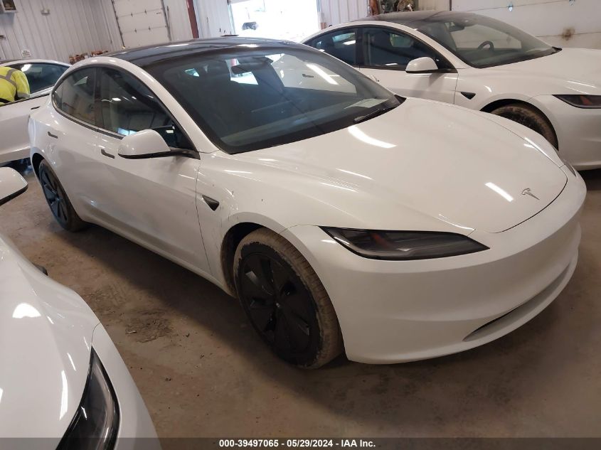 2024 Tesla Model 3 Rear-Wheel Drive VIN: 5YJ3E1EA8RF745776 Lot: 39497065