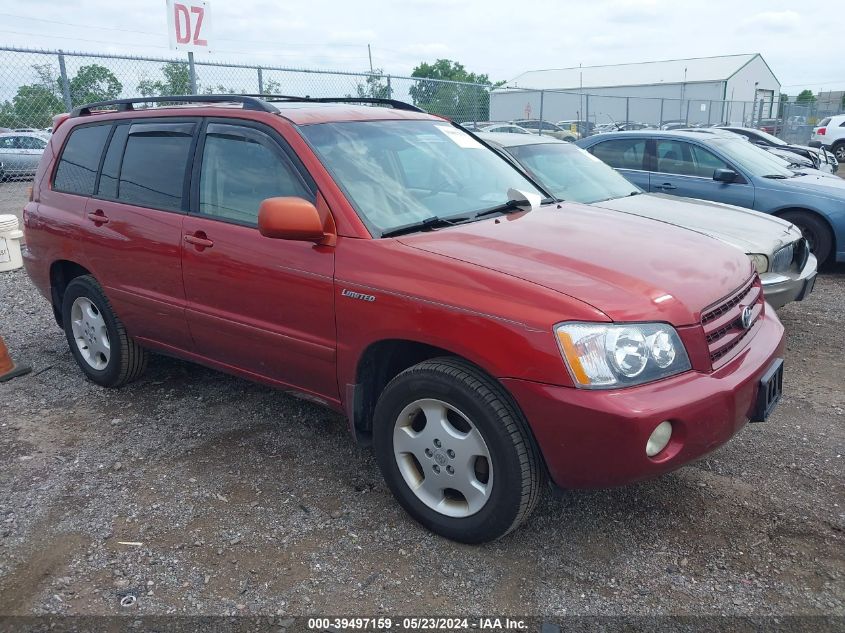 2003 Toyota Highlander Limited V6 VIN: JTEHF21A430116340 Lot: 39497159