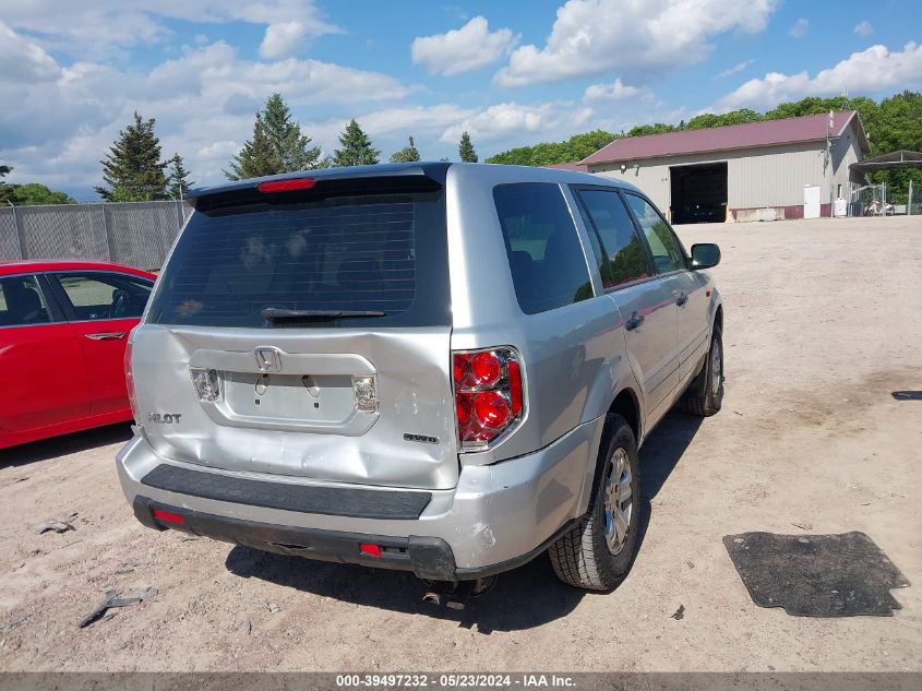 2007 Honda Pilot Lx VIN: 5FNYF18167B021483 Lot: 39497232